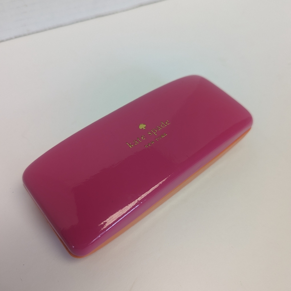 Authentic Hard Shell Pink Orange Kate Spade Sunglass Replacement Case